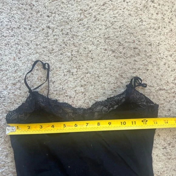 2 set purple black sexy adjustable cami Stretchy lace tunic tank top sz M Y2K - Picture 10 of 12